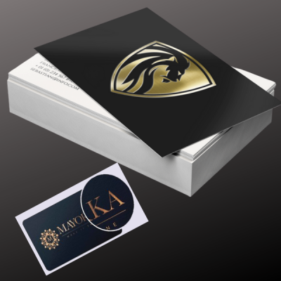 BUSINESS CARDS • 16 pt<br>2" x 3.5" Metallic Foil